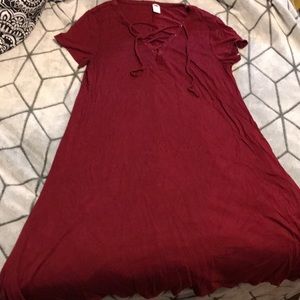 Old navy Burgundy shirt dress